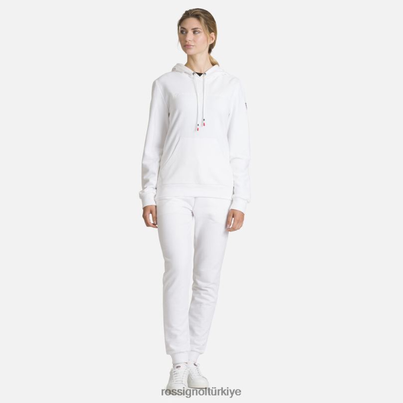 Rossignol kapüşonlu logolu pamuklu sweatshirt beyaz kadınlar üstler F0TFH931 Rossignol kapüşonlu logolu pamuklu sweatshirt beyaz kadınlar üstler F0TFH931